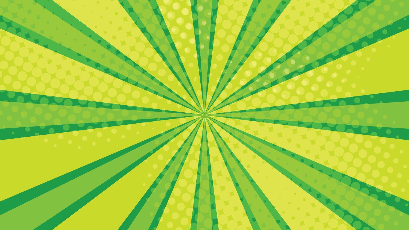 abstract background with festive green sunburst and dot pattern decoration vector