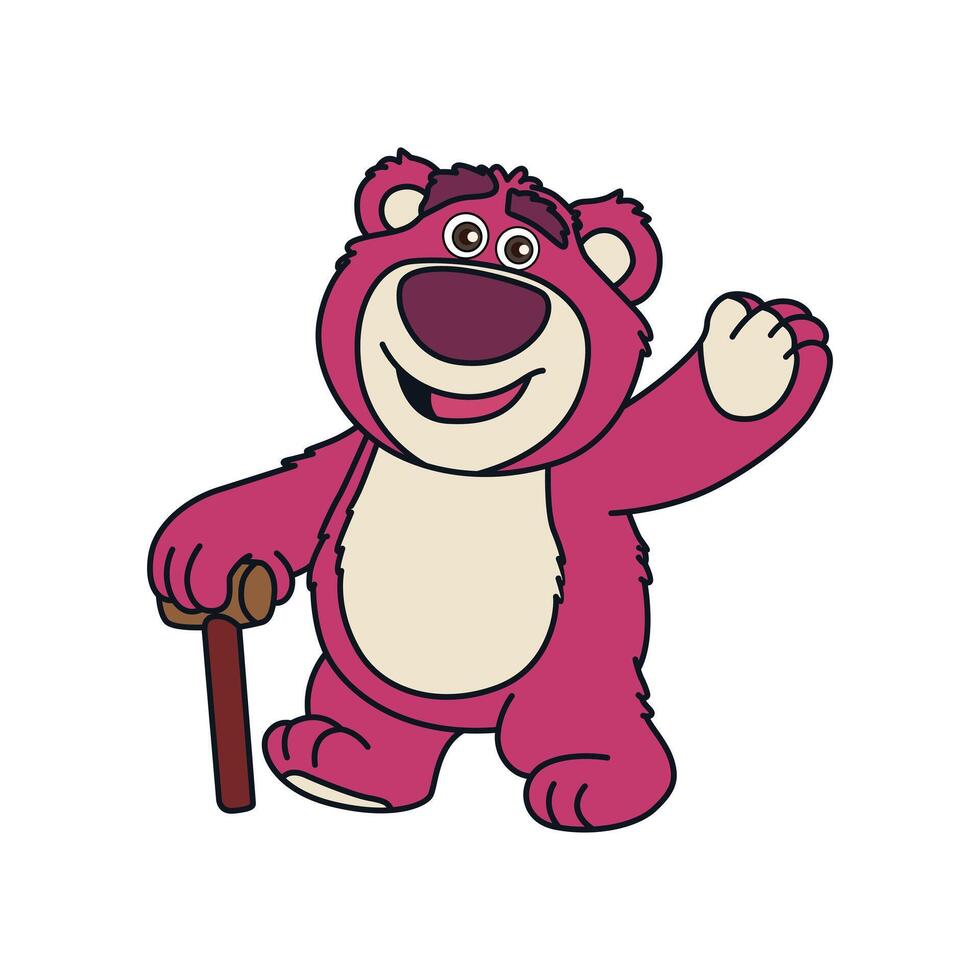 Pink Lotso bear vector