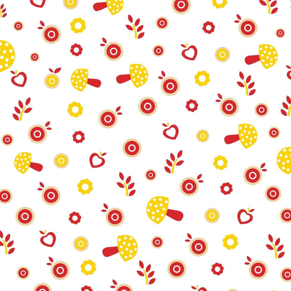 Cute Autumn Seamless Pattern vector