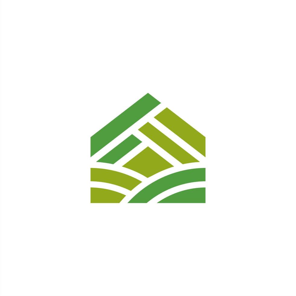 green home and nature logo, landscape living icon, nature architecture vector