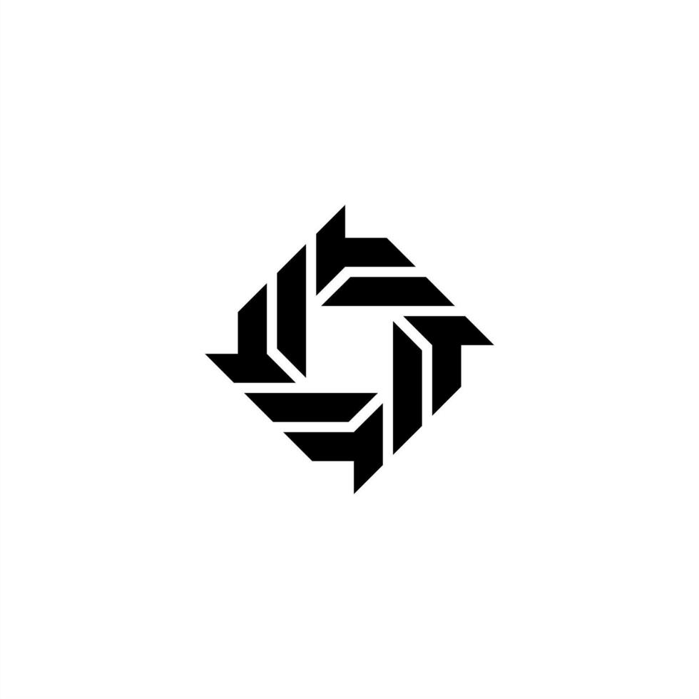 modern abstract angular logo, symmetrical emblem, geometric simple tech inspired vector