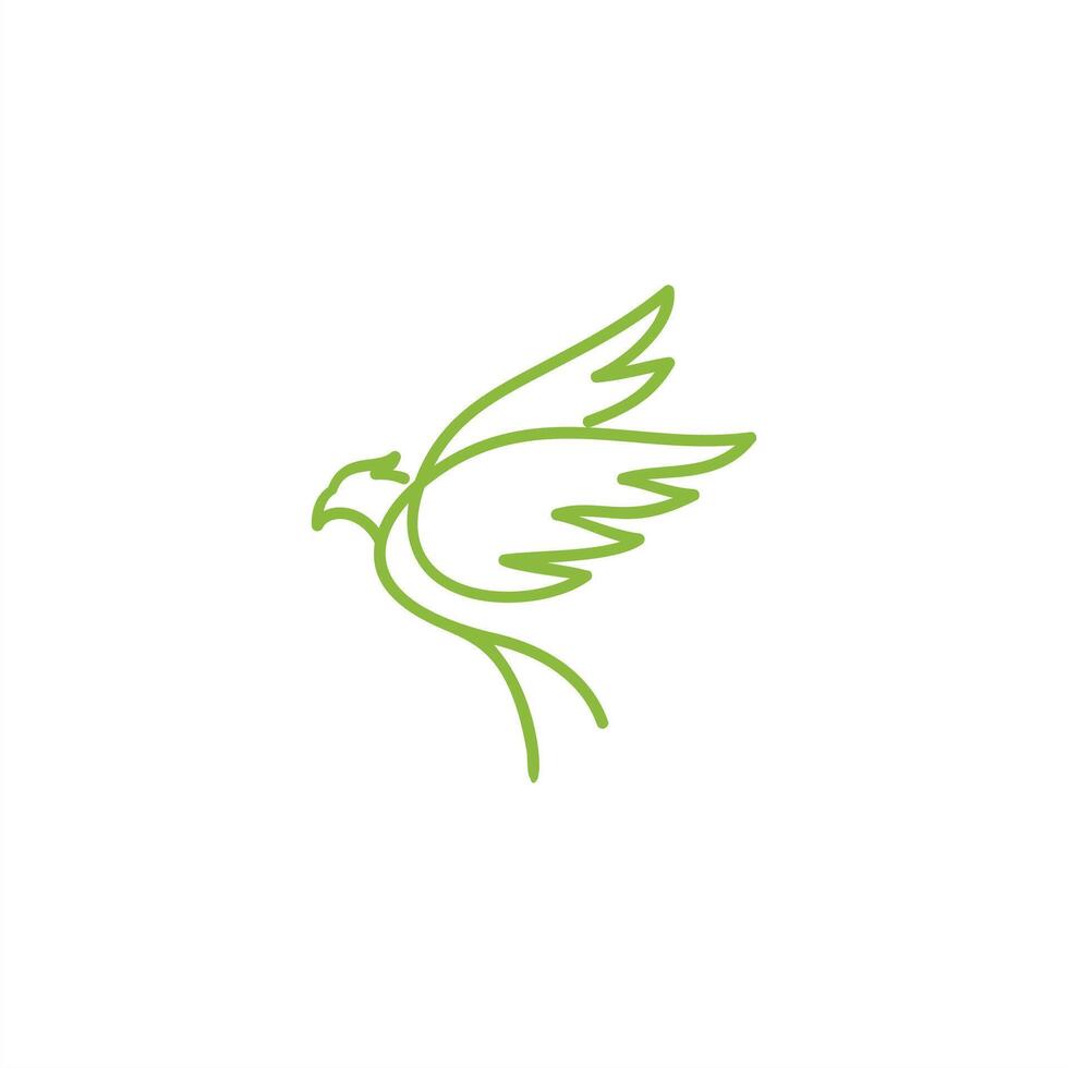flying bird logo, elegant line art bird symbol, minimalist abstract vector