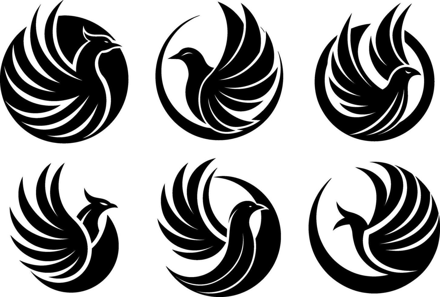 Creative abstract premium bird icon logo vector