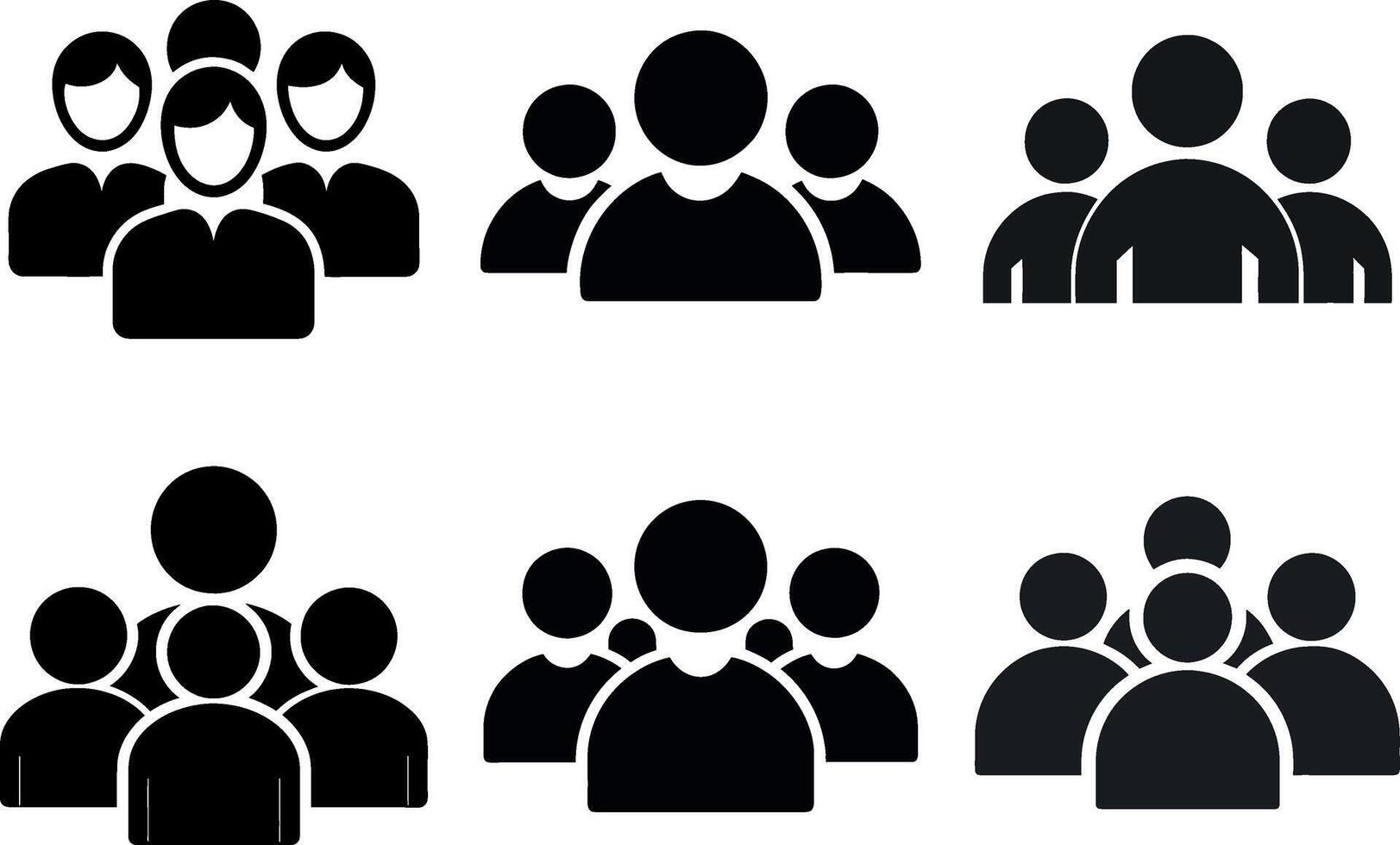 People icon set vector