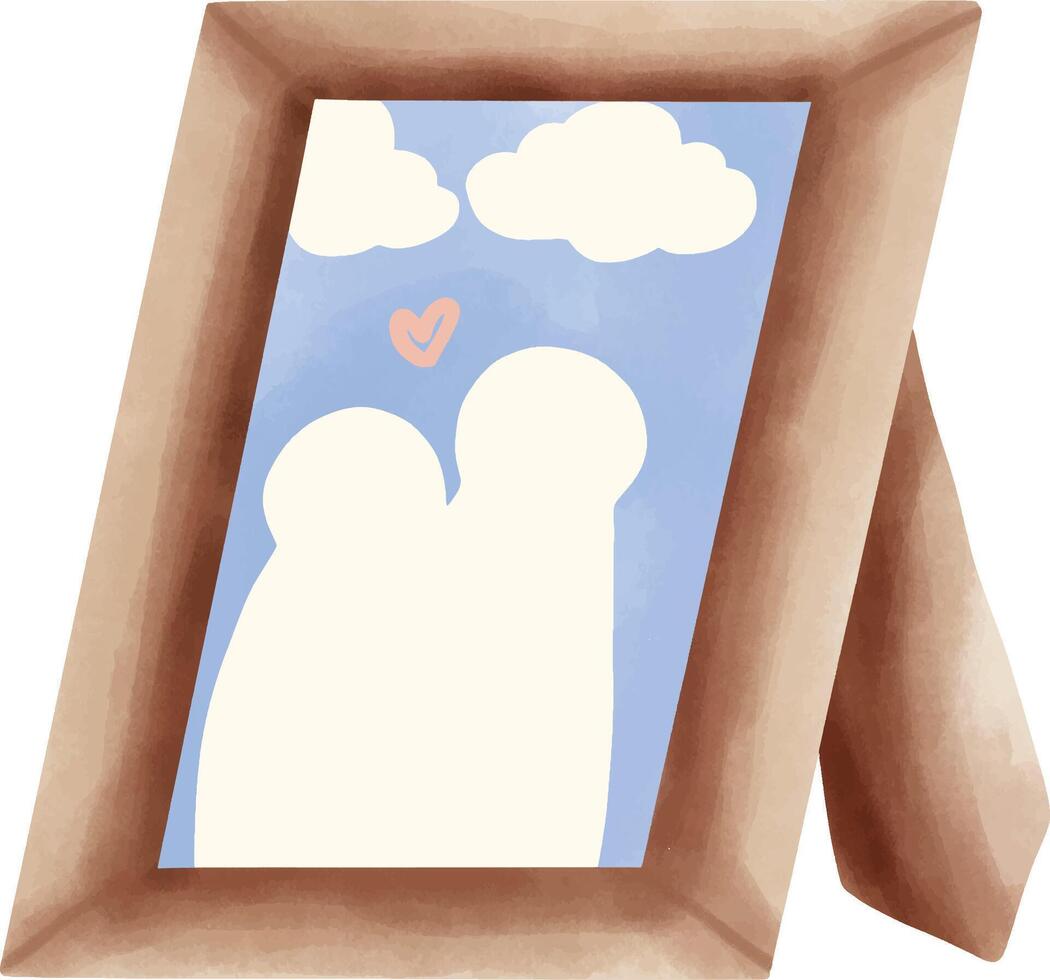 Desktop photo frame vector