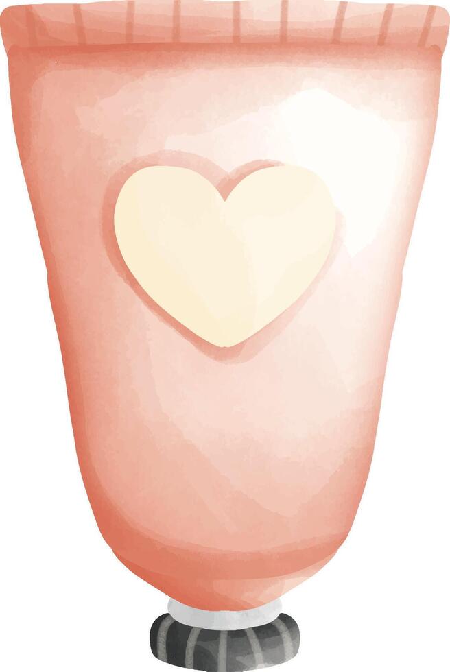 mini heart hand cream vector