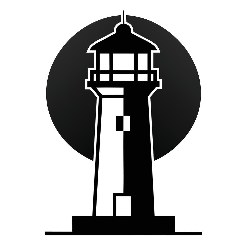 Lighthouse Silhouette Set vector