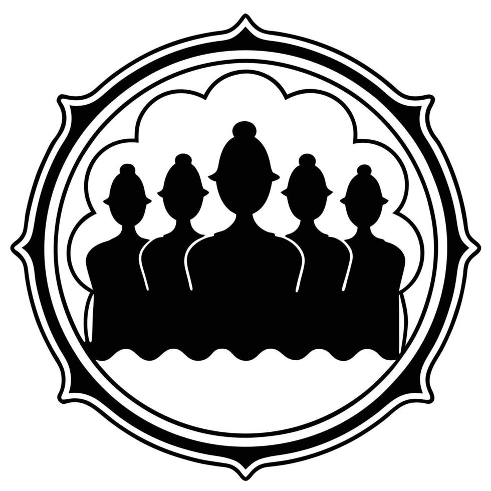 Fancy Cadre Frame Silhouettes vector