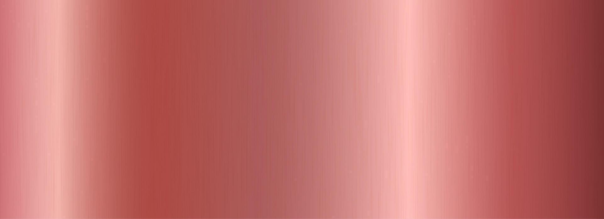 Rose gold metallic gradient texture. Pink golden metal foil background. Horizontal shiny sheet for label, plate, plaque, sign, tag, print. Textured material metal surface. vector