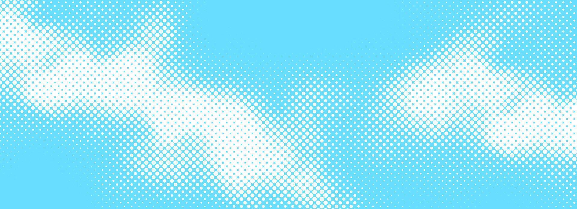 Dotted comic cloud background. Halftone clouds in sky. Pop art heaven wallpaper for banner, brochure, collage, poster, leaflet. Pixelated smoke, smog or fog texture. vector