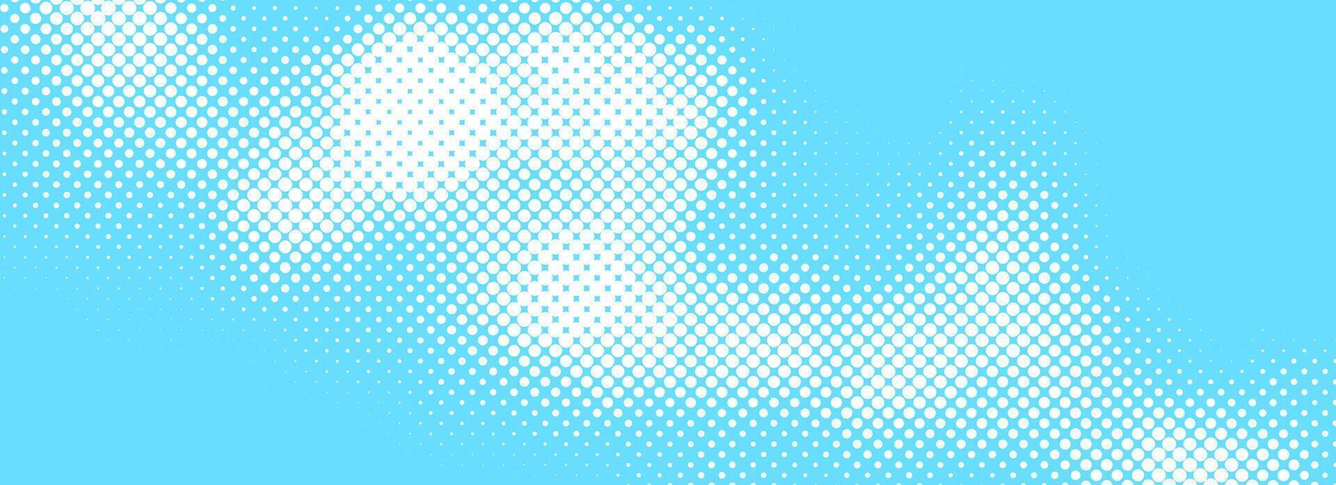 Dotted comic cloud background. Halftone clouds in sky. Pop art heaven wallpaper for banner, brochure, collage, poster, leaflet. Pixelated smoke, fog or smog texture. vector