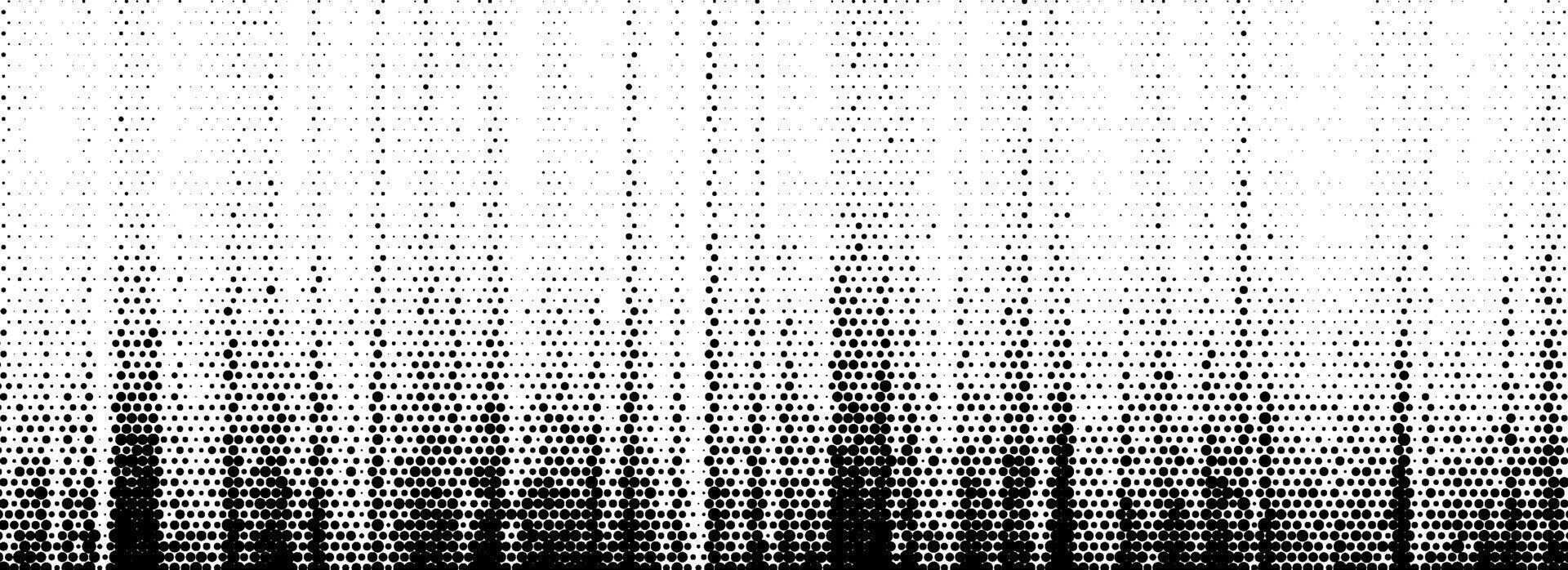 Grunge halftone scratched background. Faded grit noise texture. Dotted pop art sand wallpaper. Retro pixelated backdrop. Anime or manga style comic overlay. Graphic design textured template vector