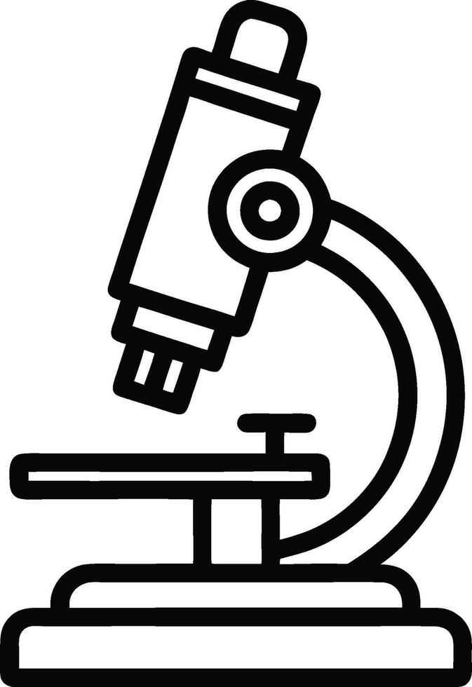 Microscope line art illustration design vector