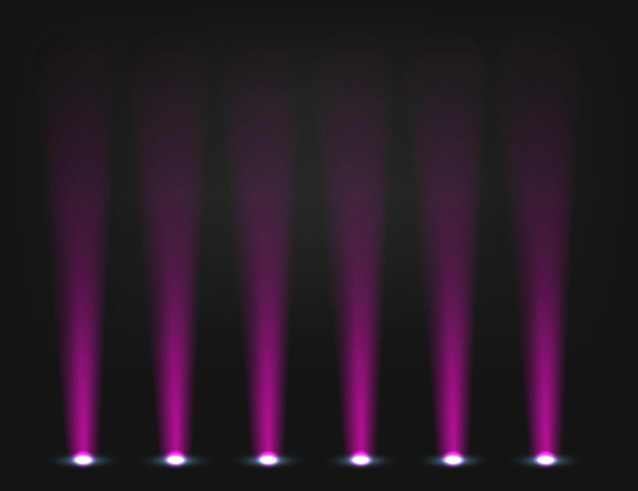 Illuminated stage with purple projector. Abstract background vector