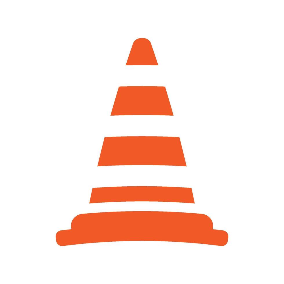 Traffic cone icon logo design template isolated illustration vector