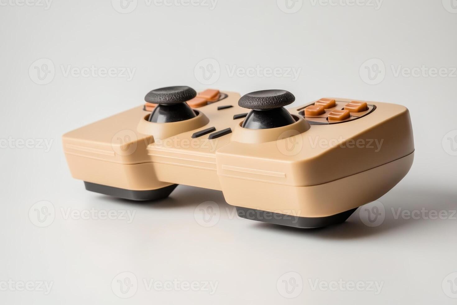 Retro gaming controller displayed on a neutral background showcasing its vintage design and features for nostalgic gamers photo