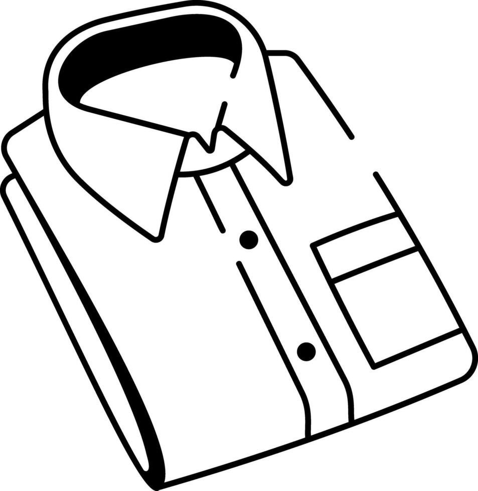 Formal shirt icon in doodle style vector