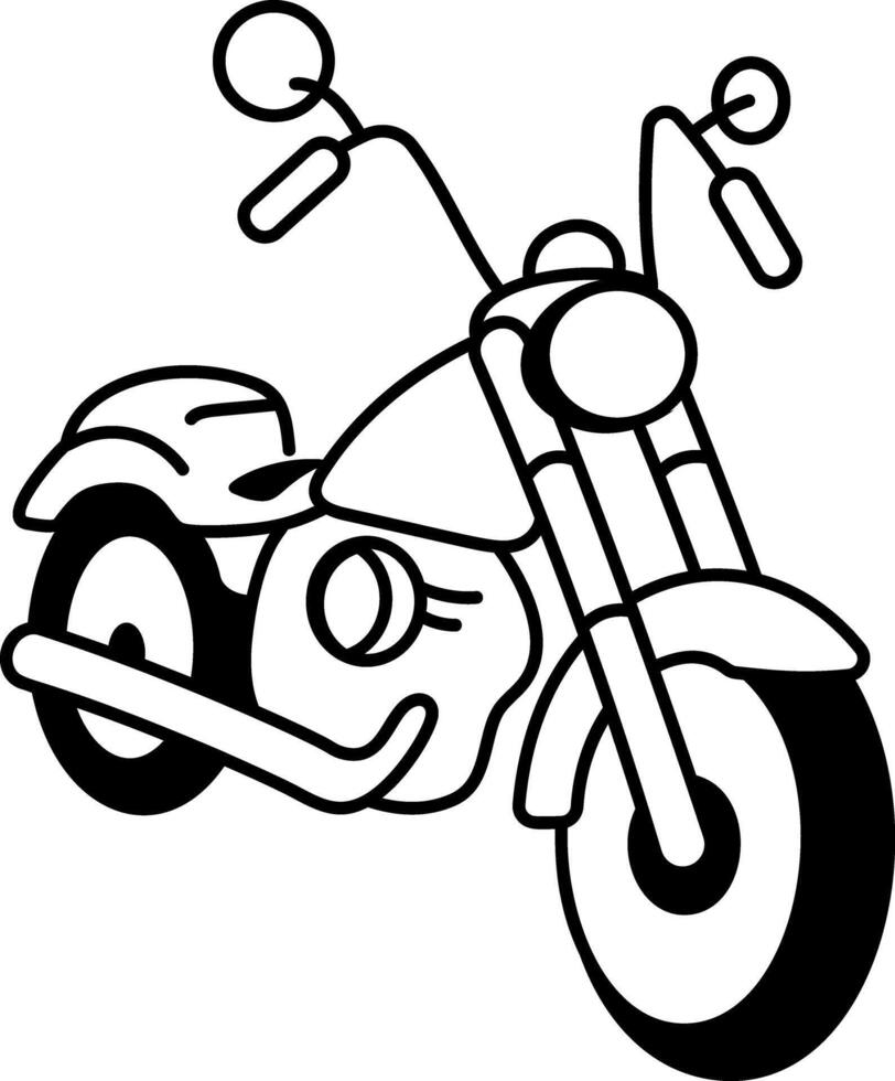 Motorbike icon in doodle style vector