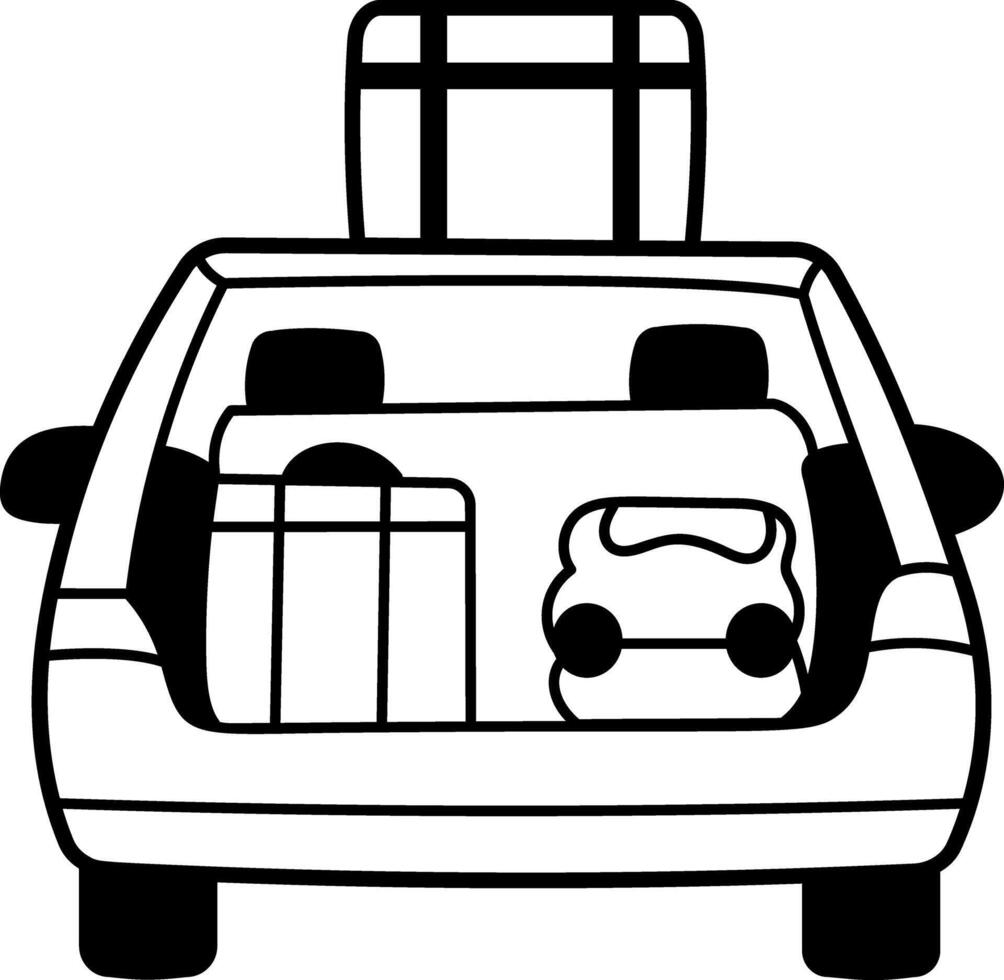 Car truck icon in hand drawn style vector
