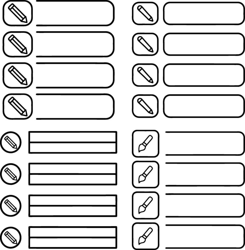 Checklist Symbol Of Clipboard To Do List Icon Set For Website And App Design Line Art Illustration On An Isolated White Background vector