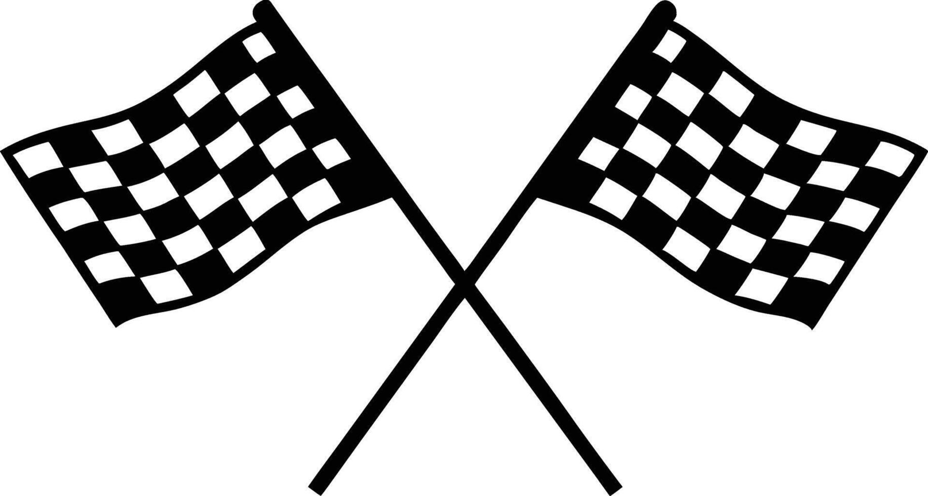 Flag Of Racing Hand Drawn Icon Illustration On An Isolated Background vector