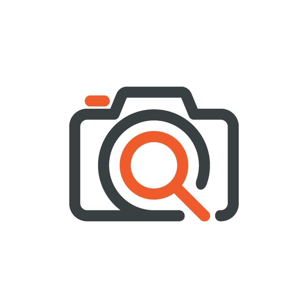 Magnifying Glass Camera Icon Logo Template Illustration Design. EPS 10. vector