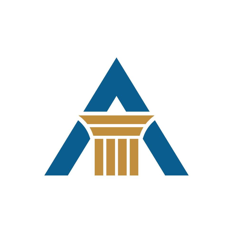 Initial Letter A Pillar Logo for Lawyer Firm Illustration Design. EPS 10. vector