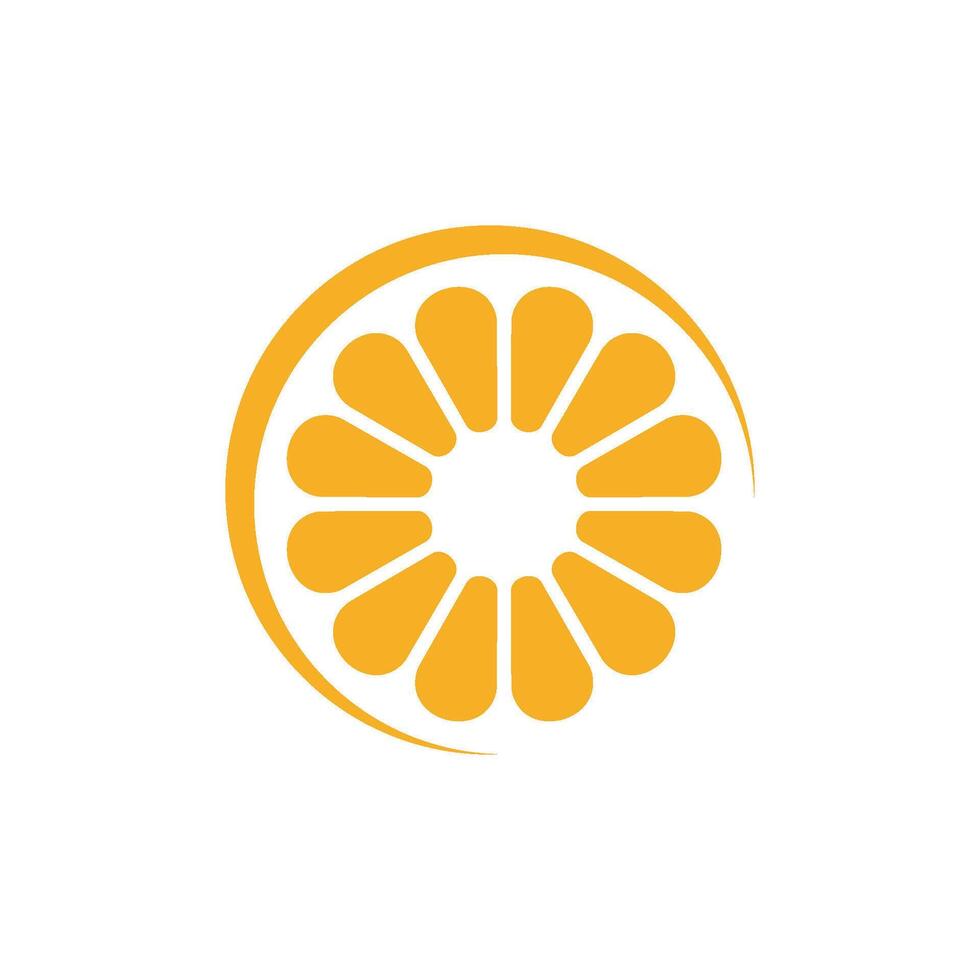 Yellow Citrus Lemon Logo Template Illustration Design. EPS 10. vector