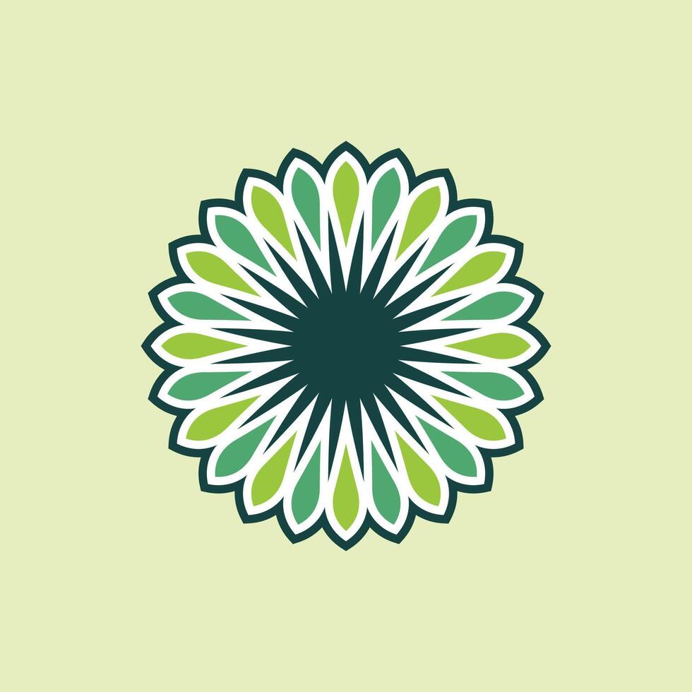 Colorful Star Flower Ornamental Sign Logo Template Illustration Design. EPS 10. vector