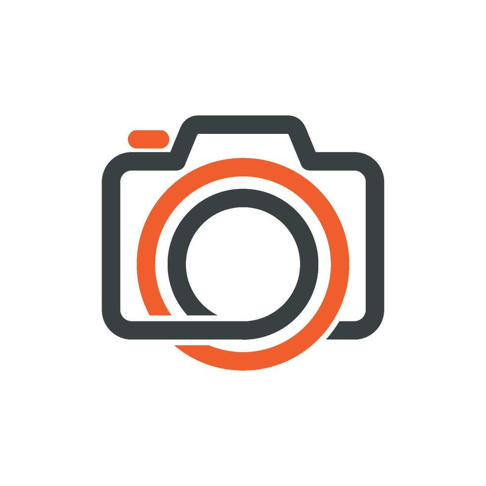 Decorative Camera Icon Logo Template Illustration Design. EPS 10. vector