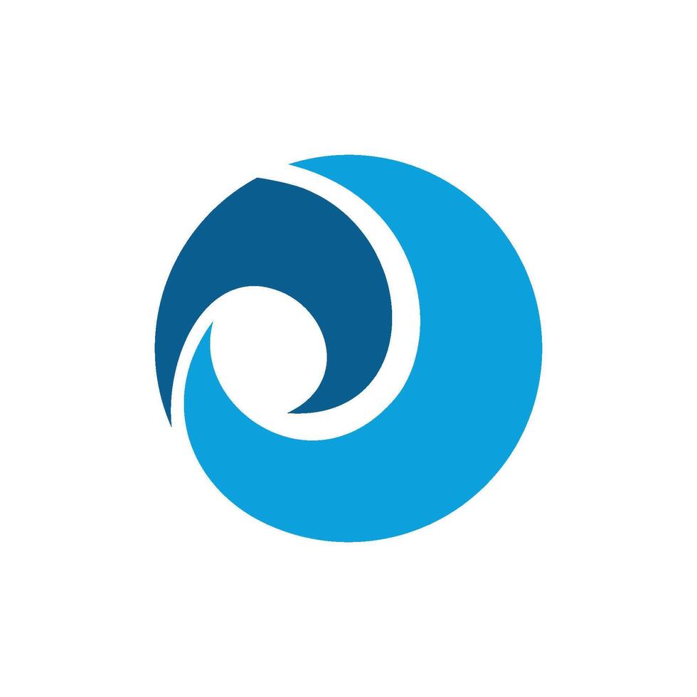 Circle Ball Blue Wave Swoosh Logo Template Illustration Design. EPS 10. vector
