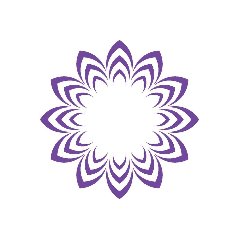 Curve Lines Flower Ornamental Sign Logo Template Illustration Design. EPS 10. vector