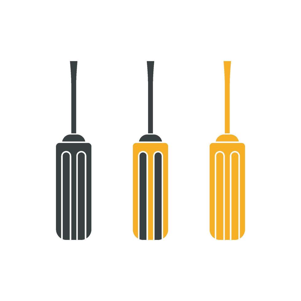 Set Screwdriver Repair and Maintenance Tool Kit Logo Template Illustration Design. EPS 10. vector