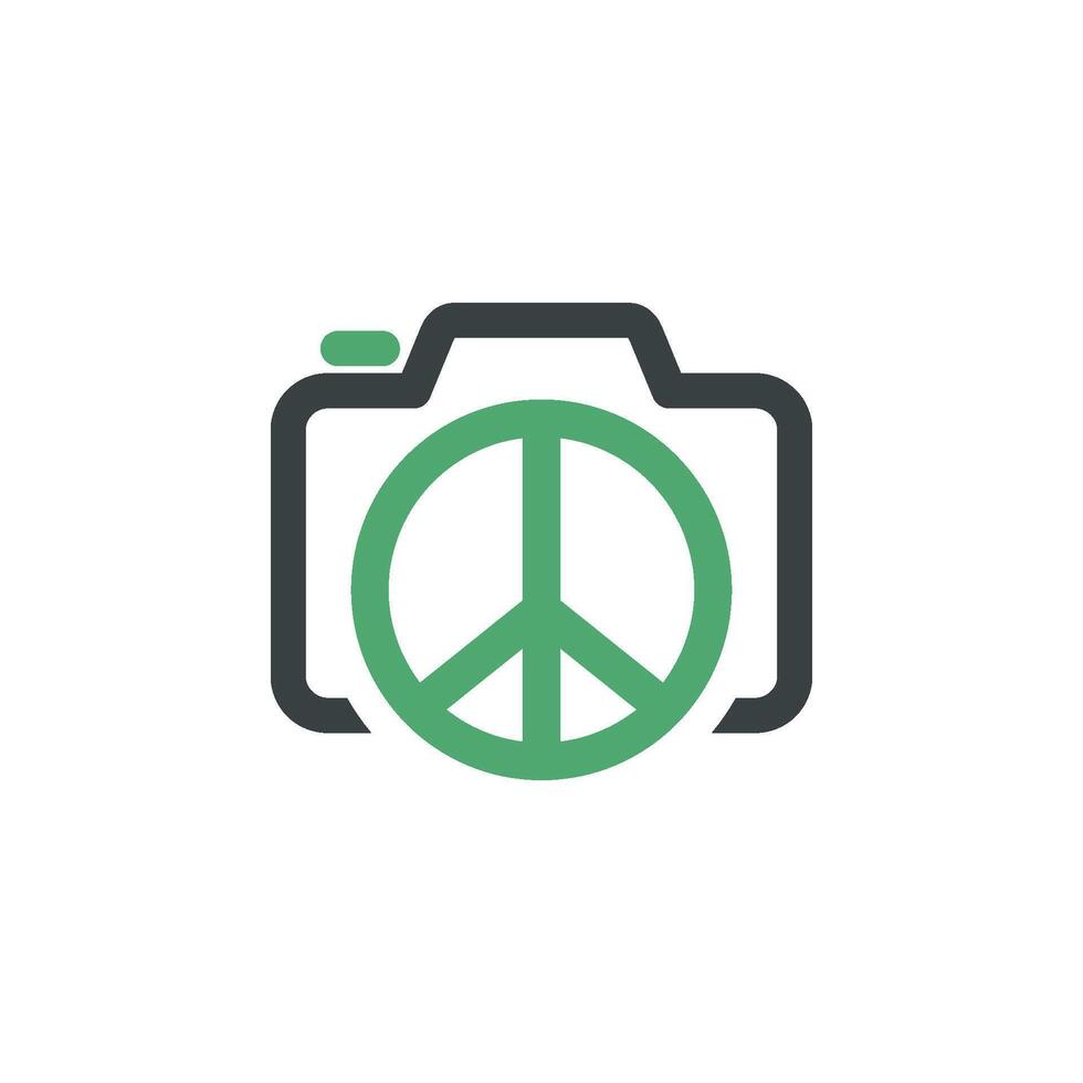 Peace Camera Peace Icon Logo Template Illustration Design. EPS 10. vector
