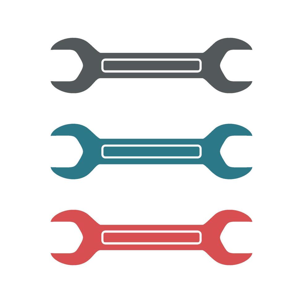 Set Wrench Repair and Maintenance Tool Kit Wrench Logo Template Illustration Design. EPS 10. vector