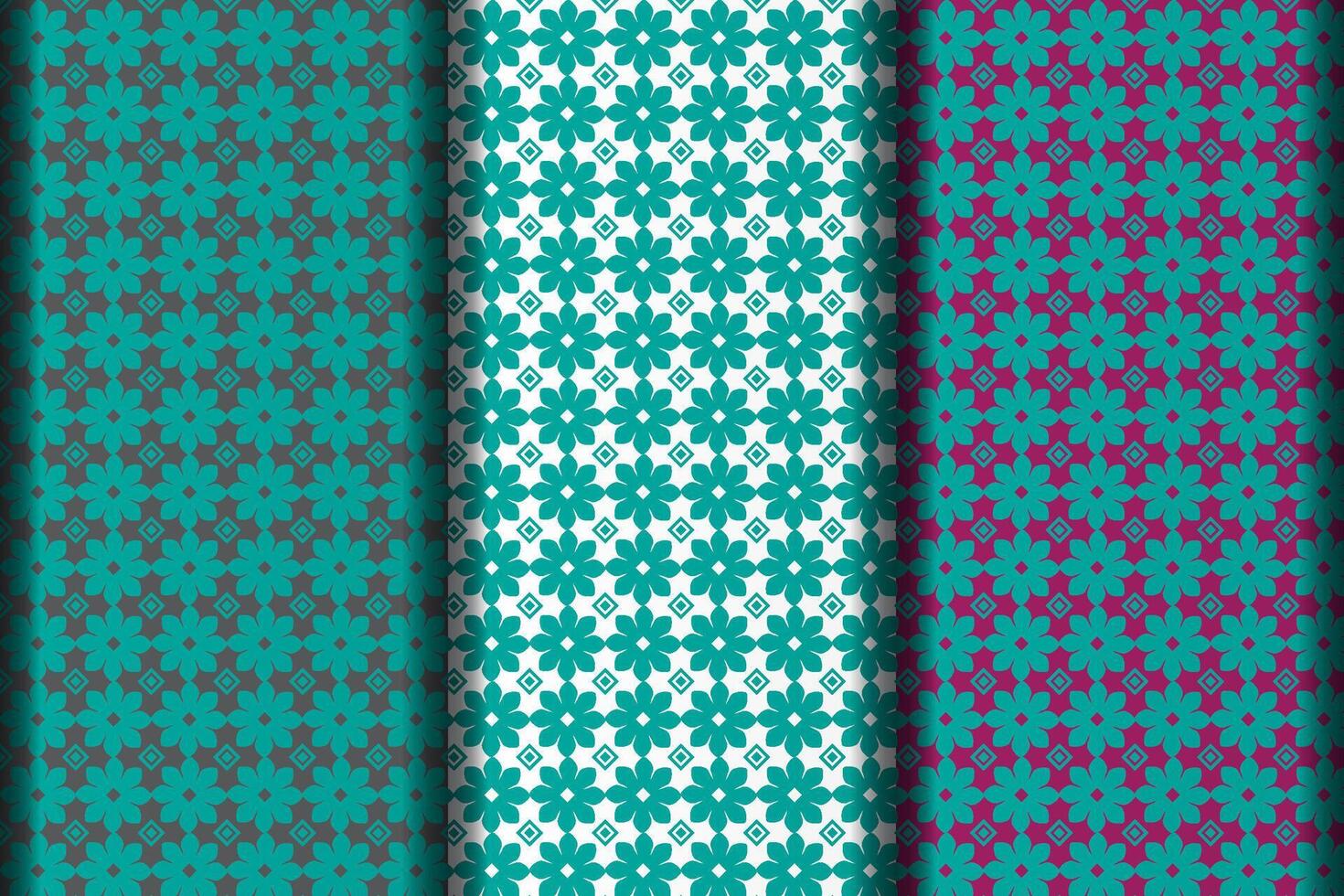 Flower style seamless pattern design template. vector