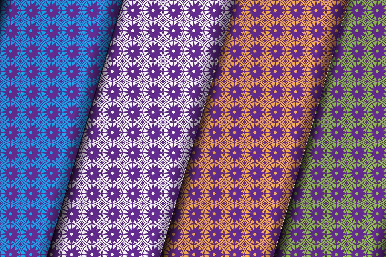Star style seamless pattern design template. vector