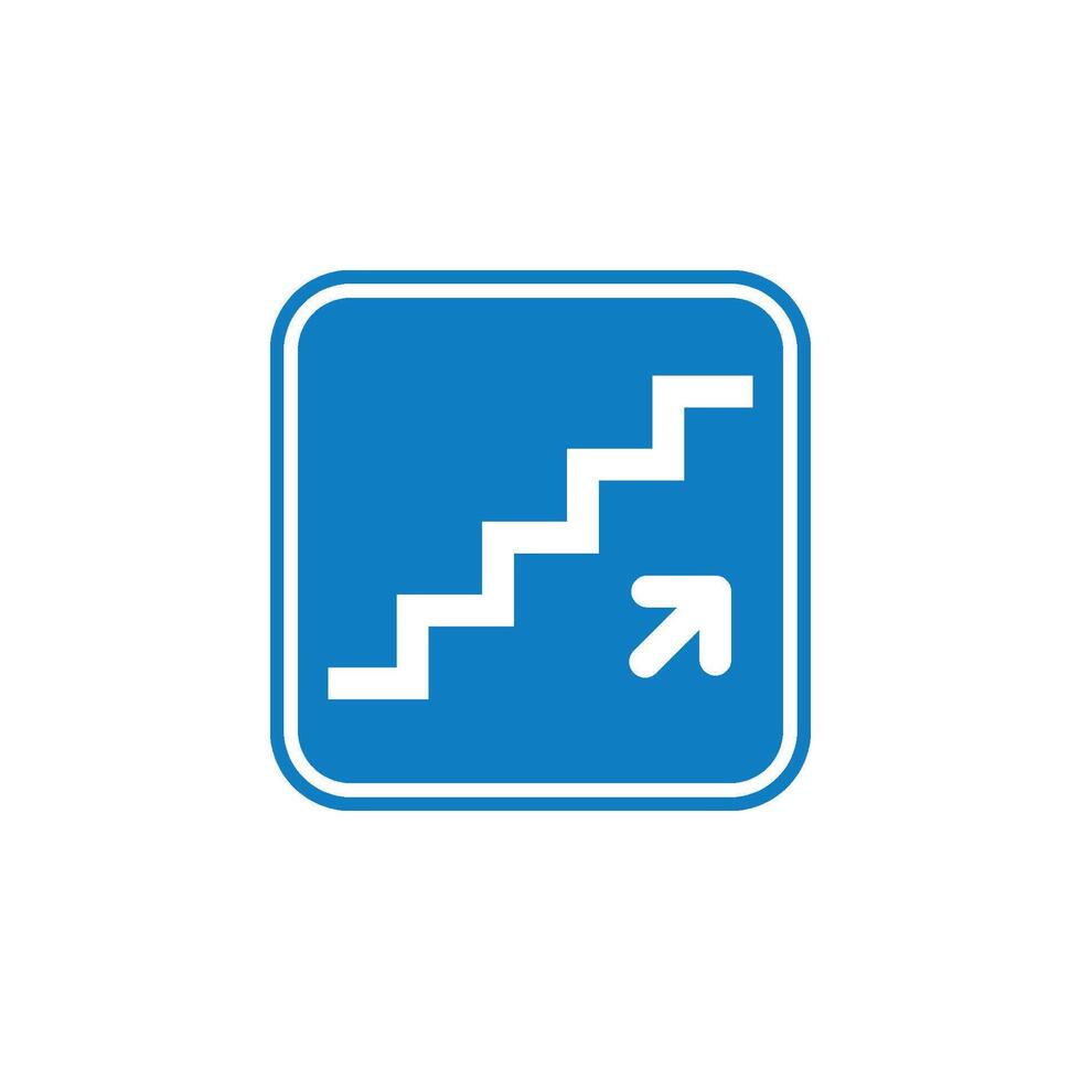 Icon Template - Up Stair Illustration Design. EPS 10. vector