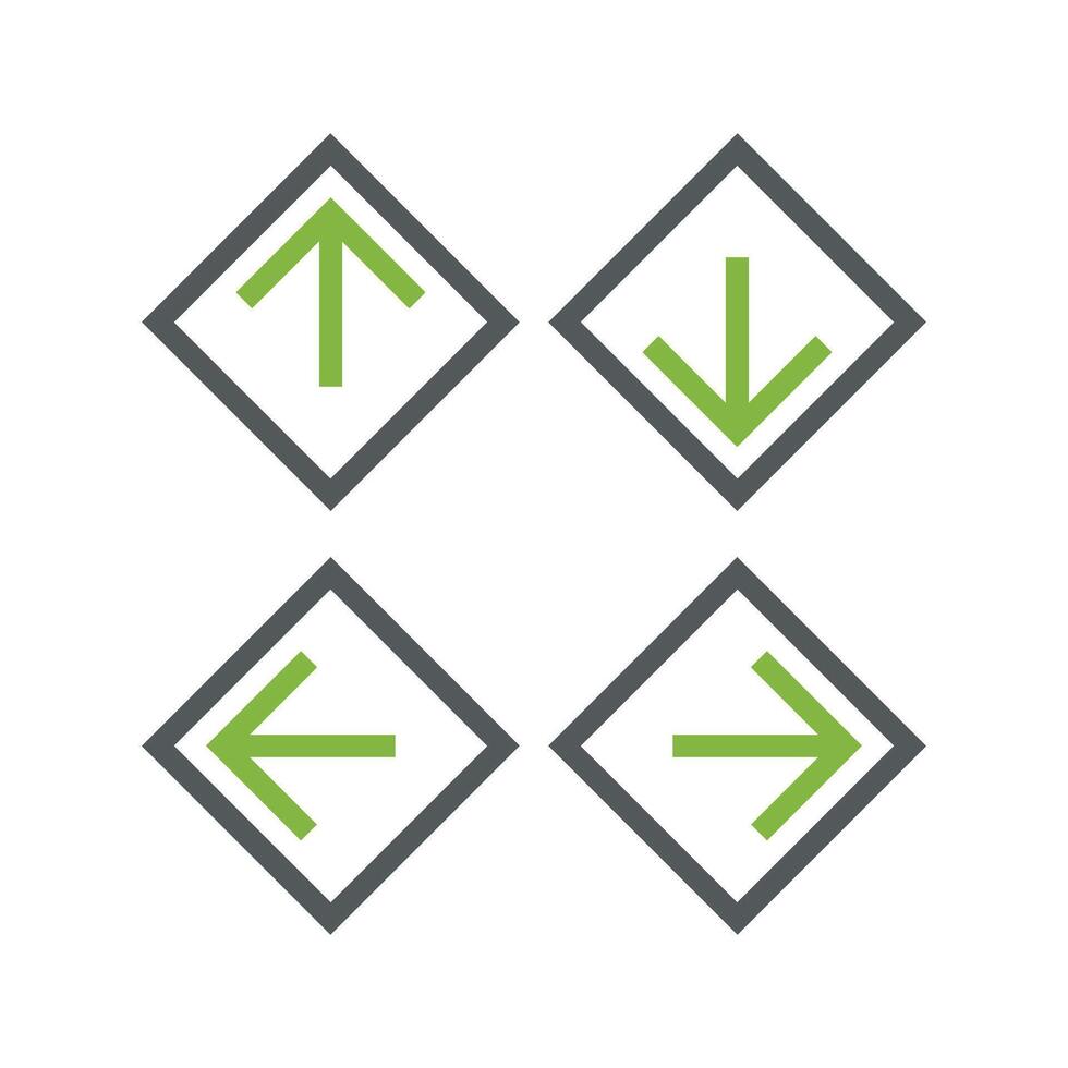 Set Diamond Shape Download and Upload Arrow Icon Logo Template Illustration Design. EPS 10. vector