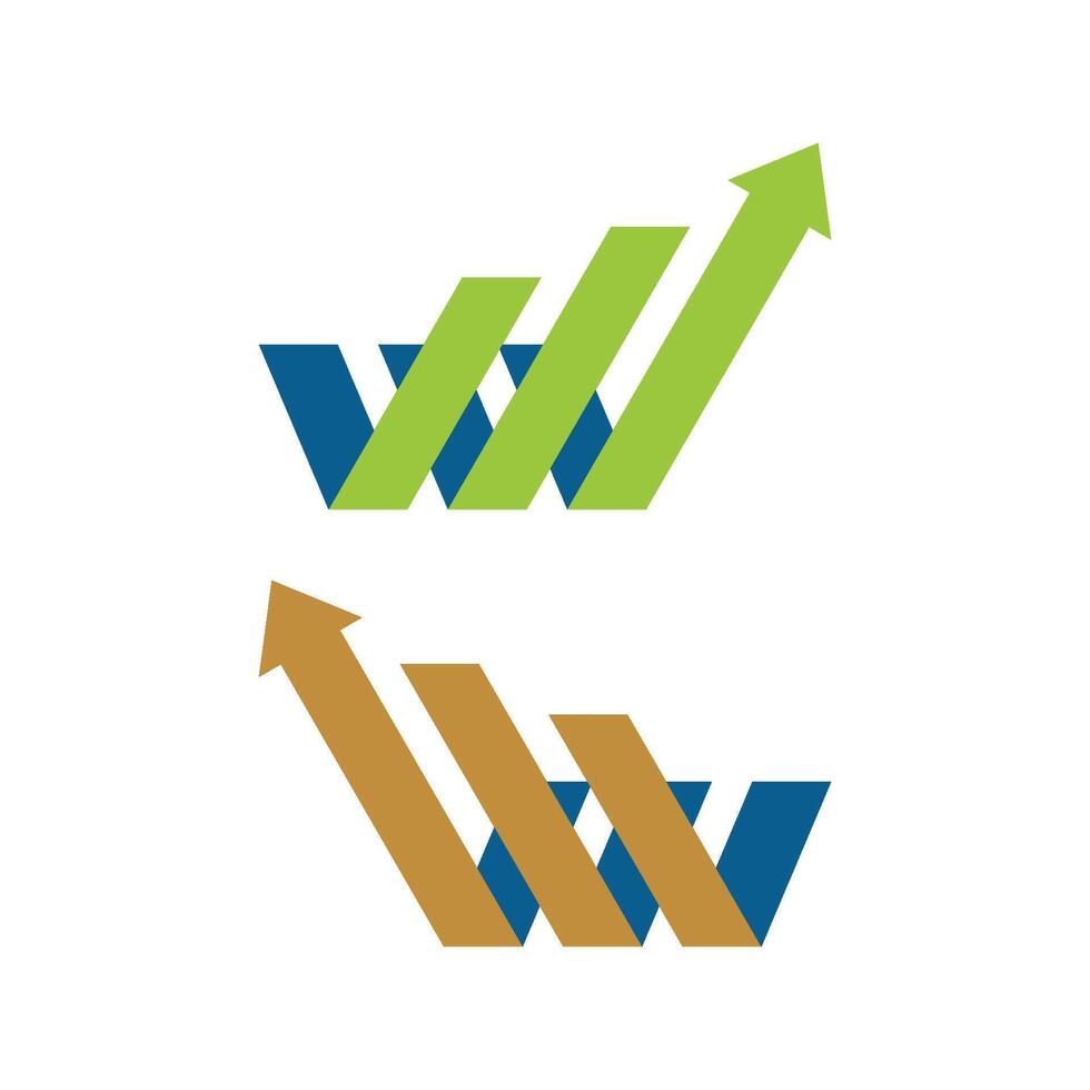 W Letter Arrow Logo Template Illustration Design. EPS 10. vector
