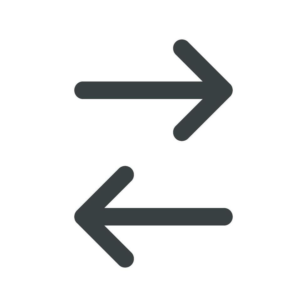 Right Left Arrow Icon Logo Template Illustration Design. EPS 10. vector