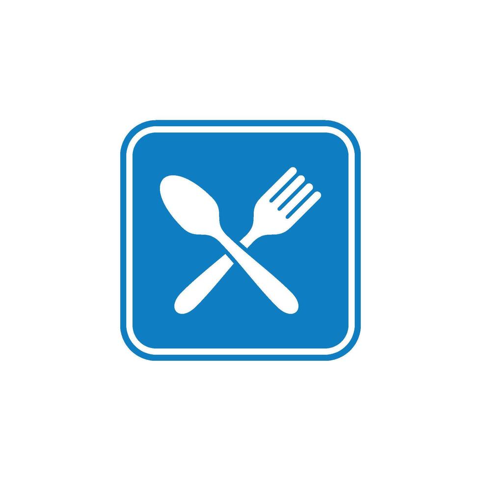 Icon Template - Fork and Spoon Restaurant Illustration Design. EPS 10. vector
