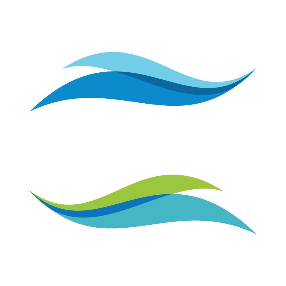 Set Wave Water Element Logo Template Illustration Design. EPS 10. vector