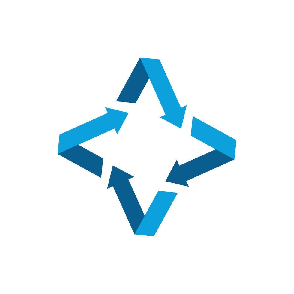 Abstract Blue Star Arrow Logo Template Illustration Design. EPS 10. vector