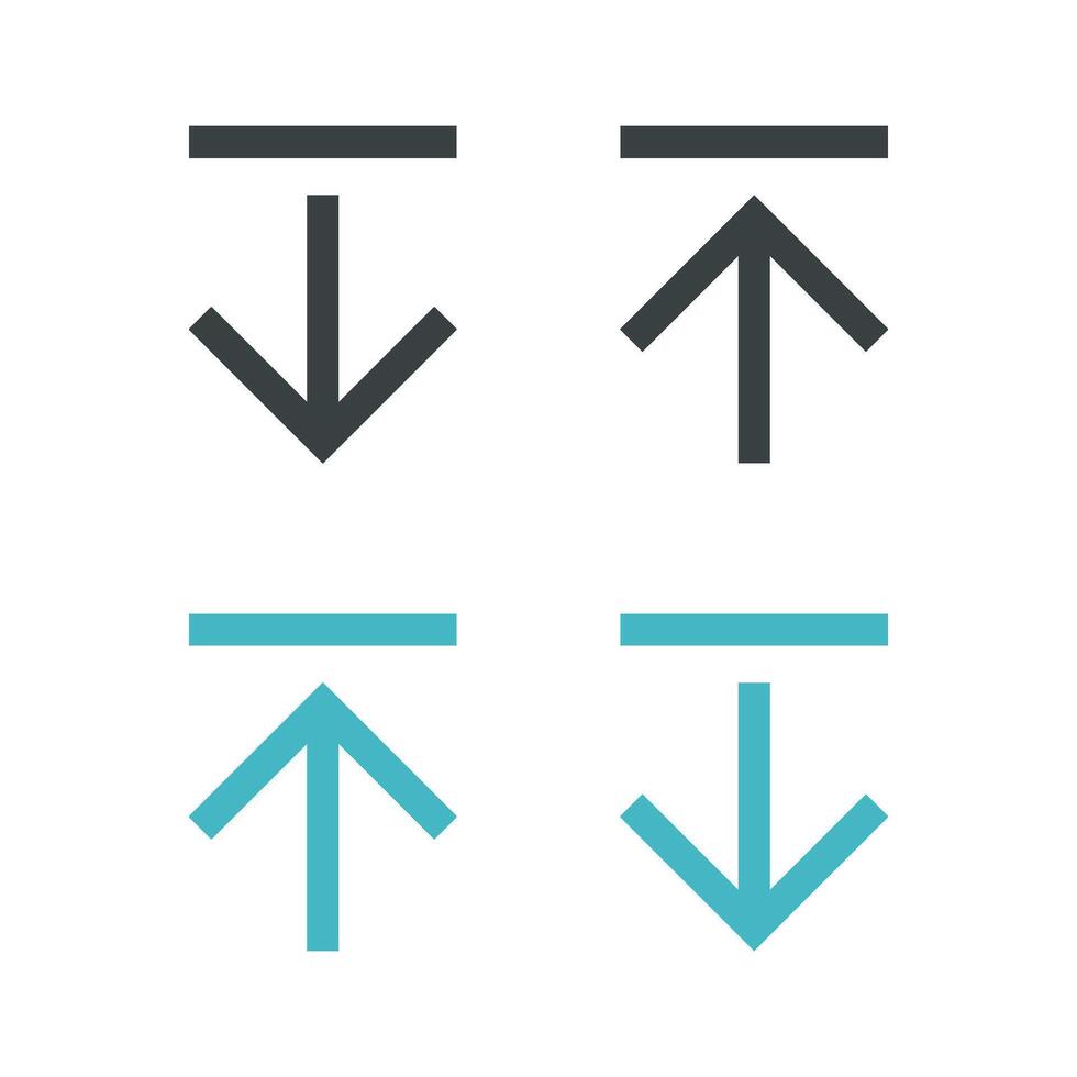 Set Download and Upload Arrow Icon Logo Template Illustration Design. EPS 10. vector