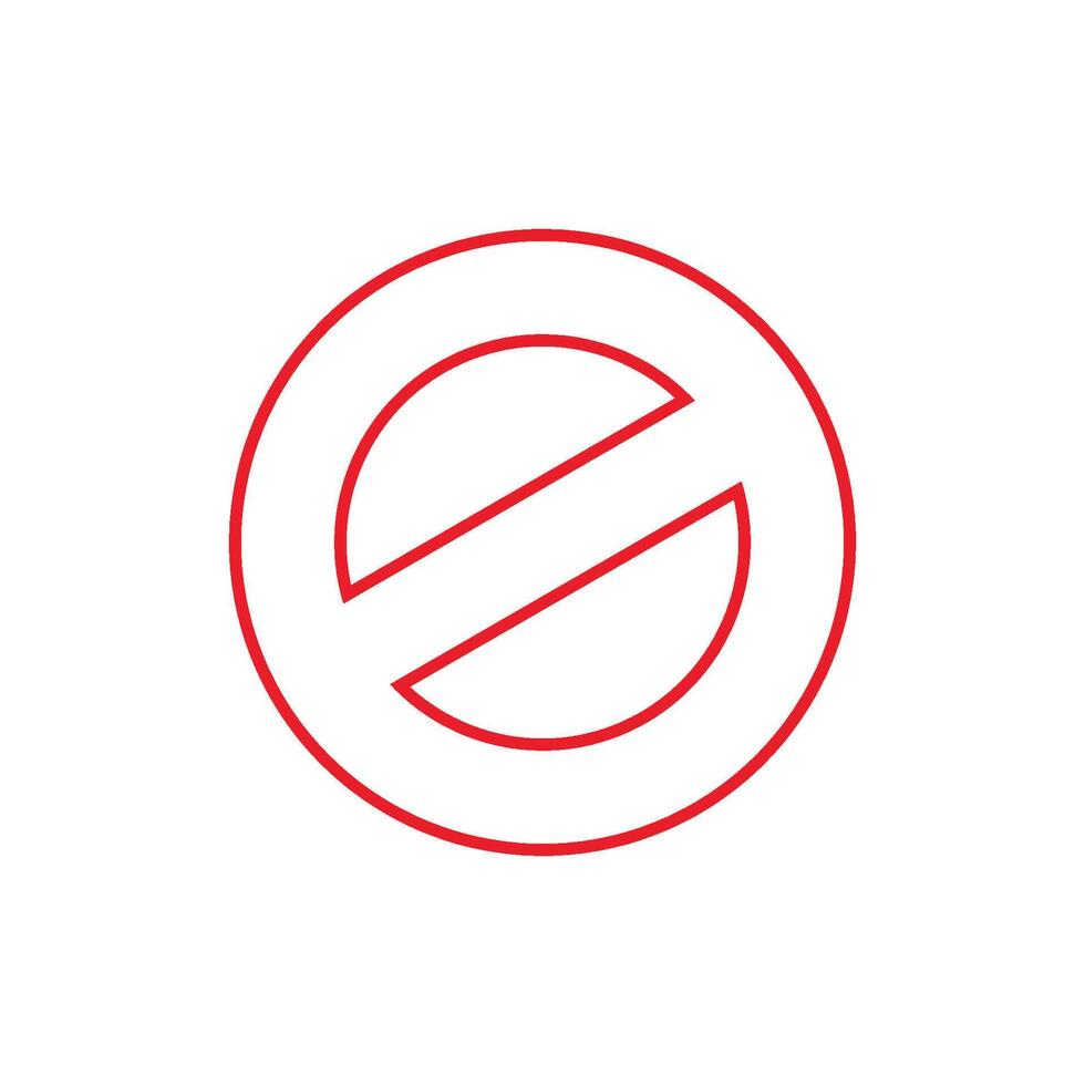 Circle Line No, Forbidden Sign Logo Template Illustration Design. EPS 10. vector