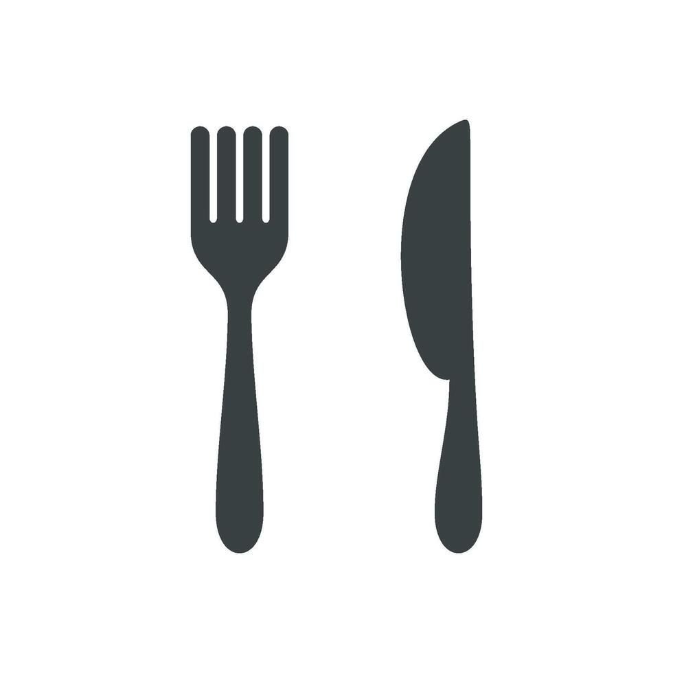 Eat Icon Logo Template - Fork, Knife Illustration Design. EPS 10. vector