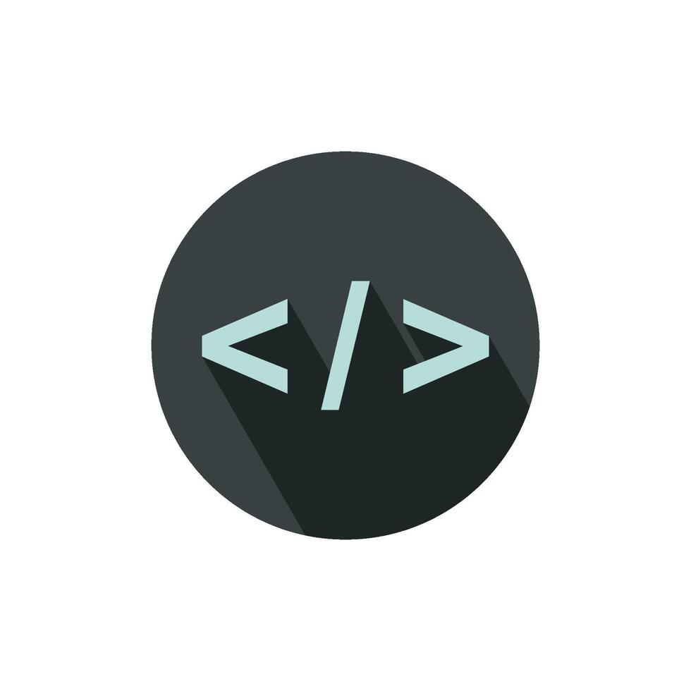 Circle Coding Icon Logo Template Illustration Design. EPS 10. vector