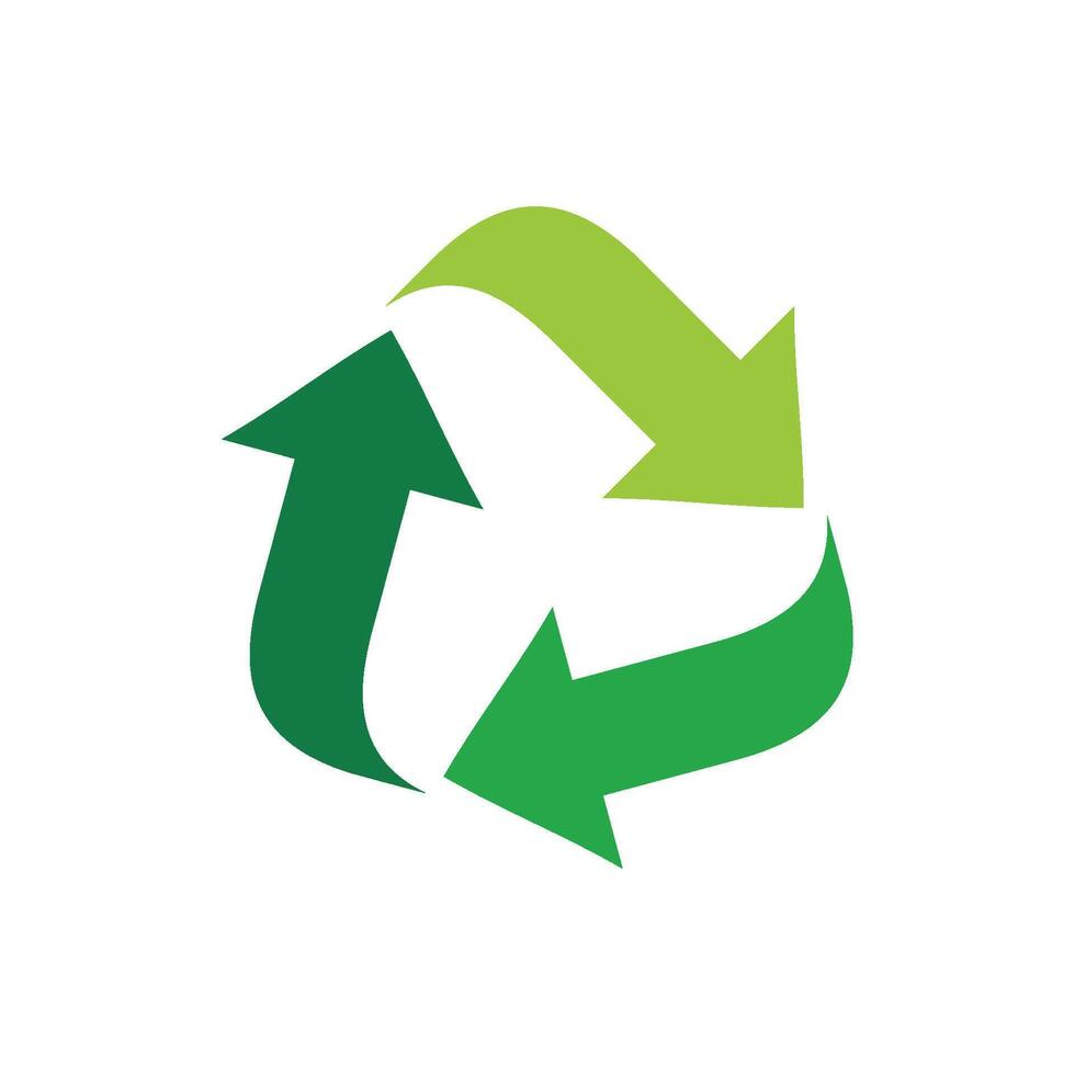 Triangle Recycle Green Arrow Logo Template Illustration Design. EPS 10. vector