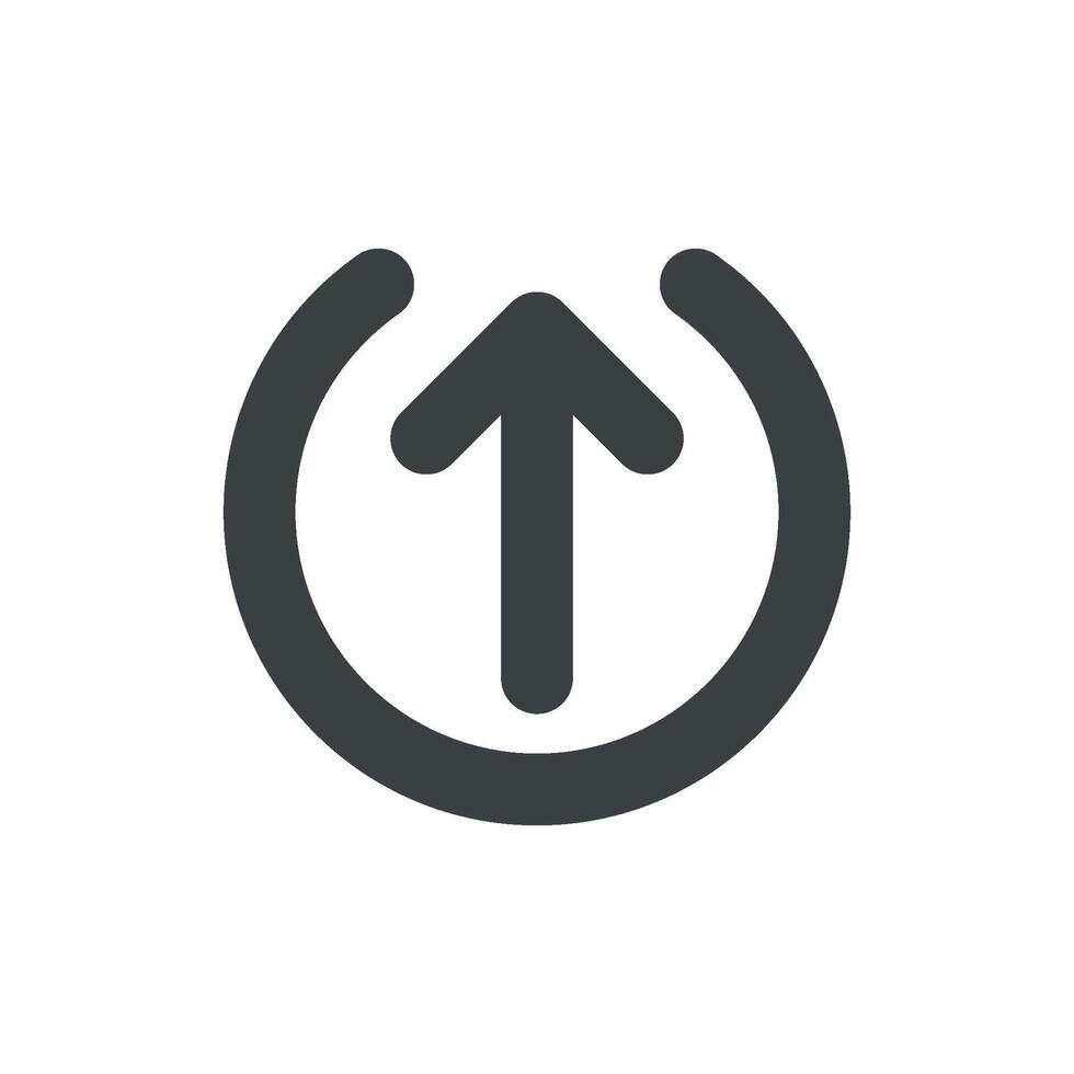 Circle Upload Icon template Illustration Design. EPS 10. vector